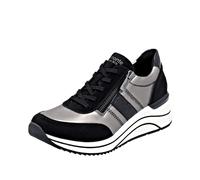 Sneaker REMONTE "Remonte Sneaker Lederimitat", Damen, Gr. 36, schwarz (schwarz, silber), Lederimitat, Schuhe (39419914-36) schwarz, silber