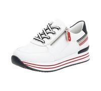 Remonte Damen Low-Top Sneaker D1312, Frauen Halbschuhe,lose Einlage,Turnschuhe,Laufschuhe,Freizeit,sportlich,straßenschuhe,Weiss Kombi (82),43 EU