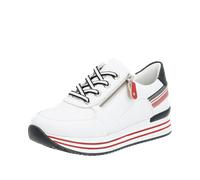 Plateausneaker REMONTE Gr. 37, bunt (weiß, dunkelblau) Damen Schuhe Sneaker mit Wechselfußbett (13949742-37)