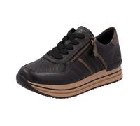 Remonte Damen D1318 Sneaker, Schwarz, 38 EU