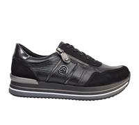 Remonte Plateausneaker D1327-04 Damen Leder/Textil schwarz, grau Gr. 39 gepolsterter Schaftrand