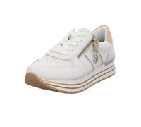 Remonte Plateausneaker D1327-81 Damen Weiß/Gold Leder/Lederimitat Gr. 41