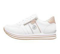 Remonte Plateausneaker D1327-81 Damen Weiß/Gold Leder/Lederimitat Gr. 41