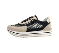 Remonte Sneaker D1329 Damen Low-Top, lose Einlage, vegan, Schwarz-Kombi Gr. 38