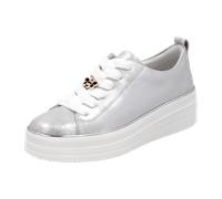 Remonte Damen Sneaker D1C03 – Schnürschuh, Plateausohle, lose Einlage, Strass – Silber/Platin Gr. 41