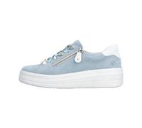 Remonte Dorndorf Plateausneaker D1C06-10 Damen Gr. 38 Veloursleder hellblau/weiß Wechselfußbett
