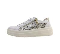 Remonte Damen Low-Top Sneaker D1C11, Frauen Halbschuhe,lose Einlage,Turnschuhe,Laufschuhe,straßenschuhe,Strassenschuhe,Weiss Kombi (80),36 EU