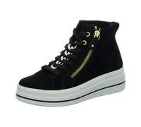 Remonte Damen High-Top Sneaker D1C70, Frauen Halbschuhe,lose Einlage,Laufschuhe,schnürschuhe,schnürer,schnürstiefeletten,mid Cut,schwarz (02),38 EU