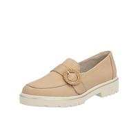 Loafer REMONTE Gr. 41, beige Damen Schuhe Slip ons Chunky Slipper, Plateau Slipper mit moderner Flecht-Zierschnalle (34721655-41)