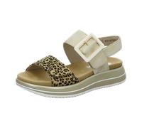 Plateausandale REMONTE, Damen, Gr. 39, goldfarben, leo, Lederimitat, Textil, animal-print, metallic, Schuhe, Sandalette, Keilsandale, Sommerschuh mit Lite ´n Soft-Ausstattung (83973956-39) goldfarben,