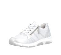 Keilsneaker REMONTE, Damen, Gr. 36, weiß, ice, Lederimitat, metallic, Schuhe, Schnürschuh, Halbschuh, Freizeitsneaker in veganer Verarbeitung (42376444-36) weiß, ice