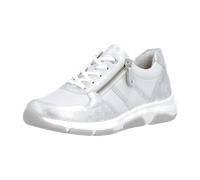 Keilsneaker REMONTE, Damen, Gr. 42, weiß, ice, Lederimitat, metallic, Schuhe, Schnürschuh, Halbschuh, Freizeitsneaker in veganer Verarbeitung (42376444-42) weiß, ice