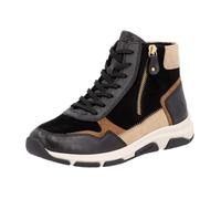 Remonte Sneaker Veloursleder Damen Schwarz/Braun Größe 38