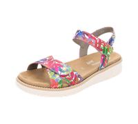 Riemchensandale REMONTE, Damen, Gr. 41, bunt (multi), Leder, geblümt, casual, Schuhe, Plateau, Sommerschuh, Sandalette mit Lite ´n Soft Ausstattung (85780424-41) multi