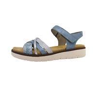 Remonte Damen Riemchensandalen D2058, Frauen Sandalen,lose Einlage,Riemen,Riemchen,halteriemen,Sommerschuhe,Freizeitschuhe,blau Kombi (12),36 EU