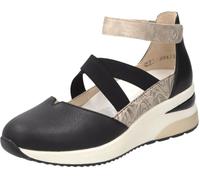 Remonte, D2411 Leder, Damen, Ballerina, Schwarz, Bi-Material, Schwarz , 39 EU