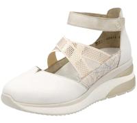Remonte, D2411 Leder, Damen, Ballerina, Weiß, Bi-Material, weiß, 39 EU