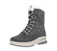 Schnürstiefelette REMONTE "Remonte Stiefelette Veloursleder", Damen, Gr. 40, smoke, Veloursleder, Schuhe (58187264-40) smoke