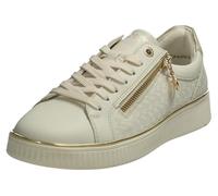 Remonte Plateausneaker D2E0080 Damen Weiß/goldfarben Leder/Lederimitat mit Reißverschluss Gr. 37