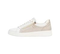 Remonte D2E00 Damen-Schnürschuhe mit Reißverschluss, legerer Größe, weiß, 4 UK Wide