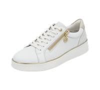 Plateausneaker REMONTE, Damen, Gr. 41, weiß (sanftes weiß, goldfarben), Leder, Lederimitat, sportlich, Schuhe, Freizeitschuh, Halbschuh, Schnürerschuh, seitlicher Reißverschluss (25438138-41) sanftes