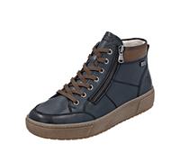 Plateausneaker REMONTE, Damen, Gr. 42, braun (dunkelblau, braun), Leder, Lederimitat, unifarben mit Farbeinsatz, Schuhe, Winterstiefelette, Casual Boots mit wasserabweisender TEX-Membran (31755747-42)