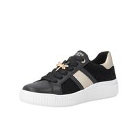 Remonte Damenschuhe D3E01-03 Sportliche Schnürer Schwarz/Palegold Größe 42