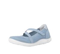 Riemchenballerina REMONTE, Damen, Gr. 44, hellblau, Lederimitat, Textil, Basic, Schuhe Riemchenballerina, Klettschuh, Slipper mit Lite´n Soft-Ausstattung (13821518-44) hellblau