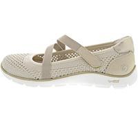 Riemchenballerina REMONTE, Damen, Gr. 40, hellbeige, Lederimitat, Textil, Basic, Schuhe Riemchenballerina, Klettschuh, Slipper mit Lite´n Soft-Ausstattung (14182624-40) hellbeige