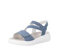 Plateausandale REMONTE, Damen, Gr. 37, jeansblau, Leder, unifarben, Schuhe, Sommerschuh, Sandalette mit Lite ´n Soft-Ausstattung (66293824-37) jeansblau