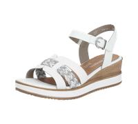 Remonte Dorndorf Sandalen D6461 Damen Keilsandalette Weiß Kombi Keilabsatz Größe 41