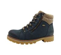 Winterboots REMONTE Gr. 39, blau (nachtblau, beige) Damen Schuhe Reißverschlussstiefeletten im trendigen Bergsteiger-Look (60972743-39)