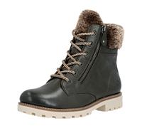 Schnürstiefelette REMONTE "Remonte Stiefelette Leder/Textil", Damen, Gr. 37, grün (dunkelgrün), Leder, Textil, Schuhe (51662867-37) dunkelgrün