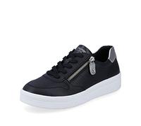 Remonte Damen Bequemschuhe D0J02, Frauen Schnürschuhe,lose Einlage,Schnuerschuhe,Schnuerer,straßenschuhe,Strassenschuhe,blau Kombi,37 EU / 4 UK