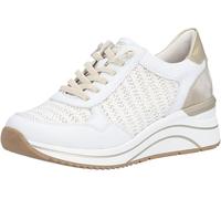 Sneaker REMONTE "Remonte Sneaker Synthetik/Textil", Damen, Gr. 40, weiß, gold, Synthetik, Textil, Schuhe Sneaker (29904568-40) weiß, gold