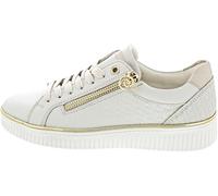 Remonte Plateausneaker D2E00-80 Damen Weiß (goldfarben) Gr. 42 Leder/Lederimitat Reißverschluss