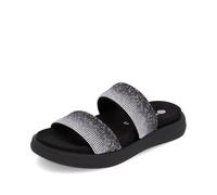 Remonte Pantolette D2N50 Damen Plateau Textil mit funkelnden Strasssteinen Schwarz Gr. 39