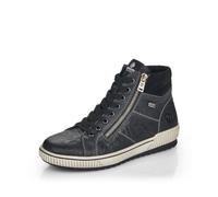 Remonte Damen High-Top Sneaker D0772, Frauen Halbschuhe,lose Einlage,wasserabweisend,remonteTEX,schnürschuhe,schnürer,mid Cut,schwarz (01),36 EU