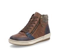 Remonte Damen High-Top Sneaker D0778, Frauen Halbschuhe,lose Einlage,wasserabweisend,remonteTEX,schnürschuhe,schnürer,mid Cut,braun Kombi (22),36 EU