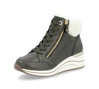 Remonte Damen High-Top Sneaker D0T77, Frauen Halbschuhe,lose Einlage,wasserabweisend,remonteTEX,schnürer,schnürstiefeletten,grün Kombi (52),39 EU