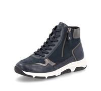Remonte Damen High-Top Sneaker D1S70, Frauen Halbschuhe,lose Einlage,Freizeitschuhe,Laufschuhe,schnürschuhe,schnürer,mid Cut,blau Kombi (14),40 EU