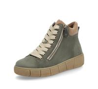 Remonte Damen High-Top Sneaker D1T70, Frauen Halbschuhe,lose Einlage,schnürer,schnürstiefeletten,mid Cut,straßenschuhe,Sportschuhe,grün (54),38 EU