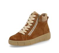 Remonte Damen High-Top Sneaker D1T70, Frauen Halbschuhe,lose Einlage,schnürer,schnürstiefeletten,mid Cut,straßenschuhe,Sportschuhe,braun (22),36 EU