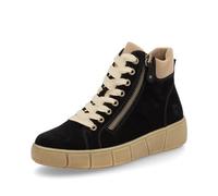 Remonte Damen High-Top Sneaker D1T70, Frauen Halbschuhe,lose Einlage,schnürschuhe,schnürer,schnürstiefeletten,Sportschuhe,schwarz Kombi (03),41 EU