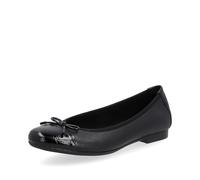 Remonte Damen Klassische Ballerinas D0K04, Frauen Flats,lose Einlage,Ballet-Flats,Ausgehschuhe,Abendschuhe,Slip-ons,Schleife,Pumps,schwarz (00),38 EU