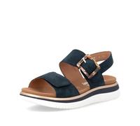 Plateausandale REMONTE, Damen, Gr. 44, nachtblau, Veloursleder, unifarben, Schuhe, Sommerschuh, Sandalette, Klettschuh mit Lite ´n Soft-Ausstattung (94625444-44) nachtblau