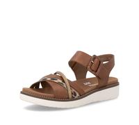 Riemchensandale REMONTE "Remonte Sandalen Glattleder", Damen, Gr. 38, muskat, Glattleder, Schuhe Riemchensandale (49478602-38) muskat