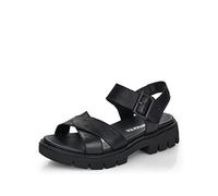 Remonte Damen Klassische Sandalen D7950, Frauen Sandalen,Freizeitschuhe,Strandschuhe,Sandaletten,bequem,Sommerschuhe,offene,schwarz,40 EU / 6.5 UK