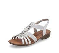 Remonte Damen Klassische Sandalen R3654, Frauen Sandalen,offene,Schuhe,Strandschuhe,Sandaletten,bequem,Sommerschuhe,Weiss Kombi,39 EU / 6 UK