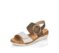 Remonte Damen Riemchensandalen R6853, Frauen Sandalen,lose Einlage,Women's,Woman,Sandaletten,Sommerschuhe,Sommersandalen,grün Kombi (54),37 EU / 4 EU